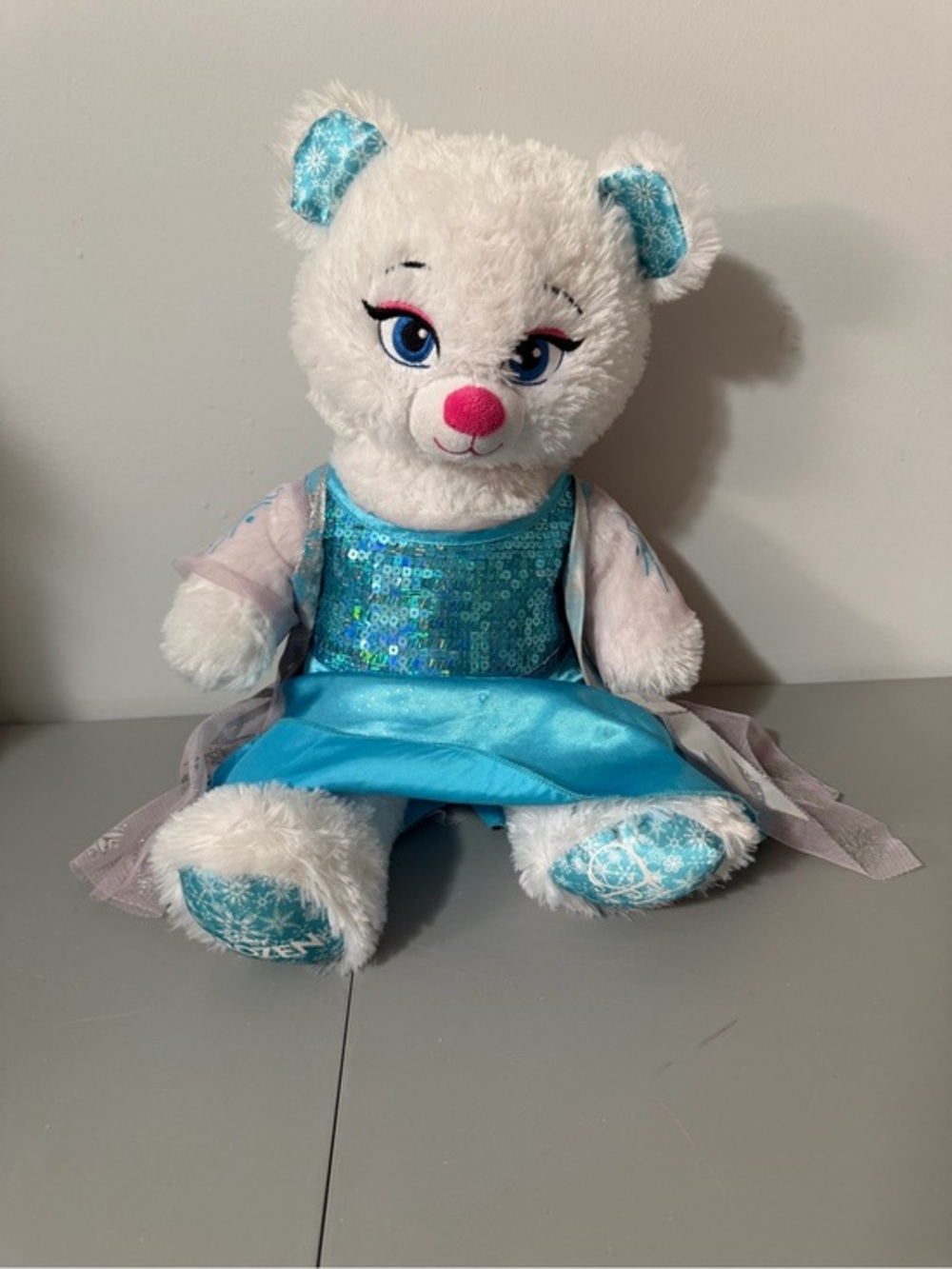 Build-A-Bear Disney Frozen Elsa Sparkle Bear Sequin Dress